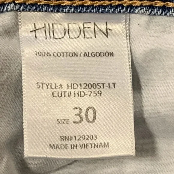 Hidden Jeans Women's High Waist‎ Fray Hem Straight Leg Jeans In Light Wash SZ 30 - Picture 9 of 13